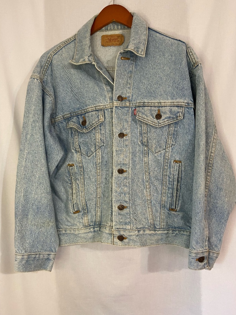 Levi's Men's Small Trucker Jacket Vintage 1980's Light Wash Made In USA
